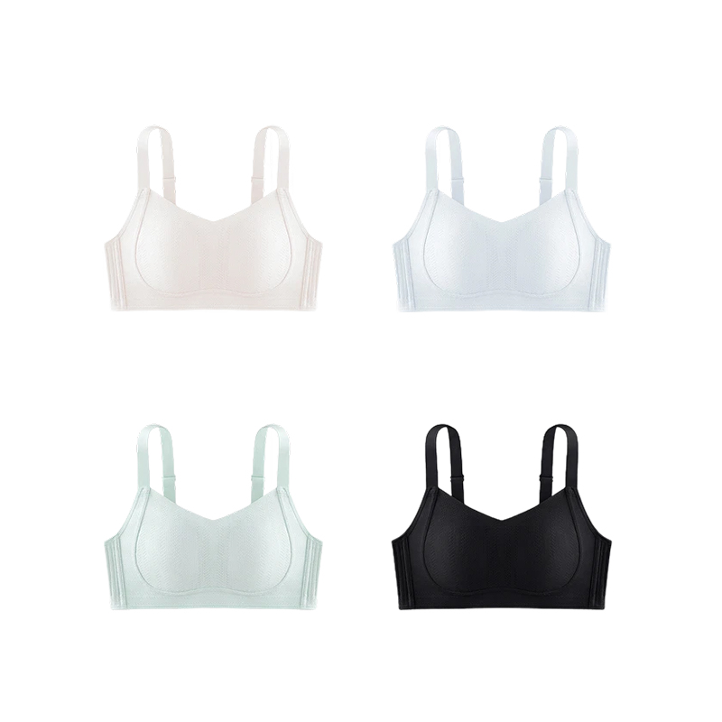 Full Cup Large Size Underwear For Women With Large Breasts, Small Size, Ultra-Flat, No Steel Ring, Seamless, Side Breast Collection, Anti-Sagging Bra