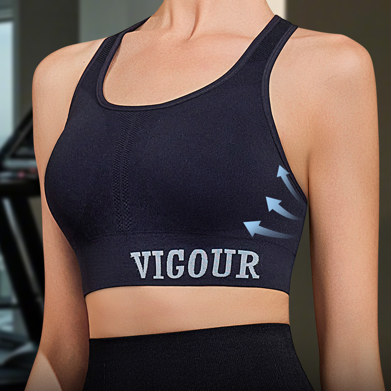 Seamless Sports Bra With Medium Pressure And Can Be Worn As An Outerwear