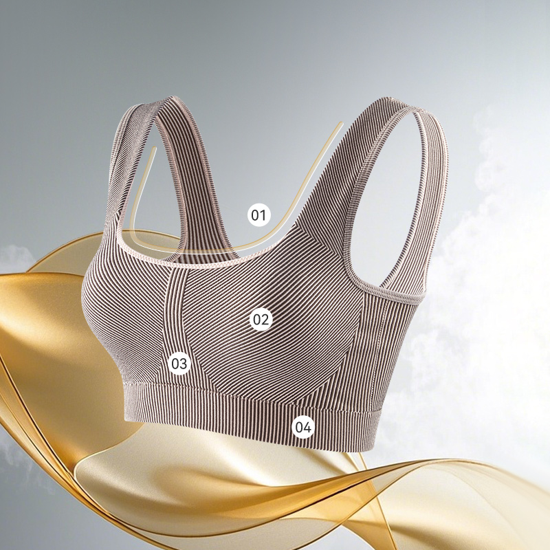 Handsome Outerwear With Chest Pads, Square Collar And Pinstripes Outdoor Light Exercise Yoga Sports Bra + Seamless Yoga Five-Point Fitness Pants