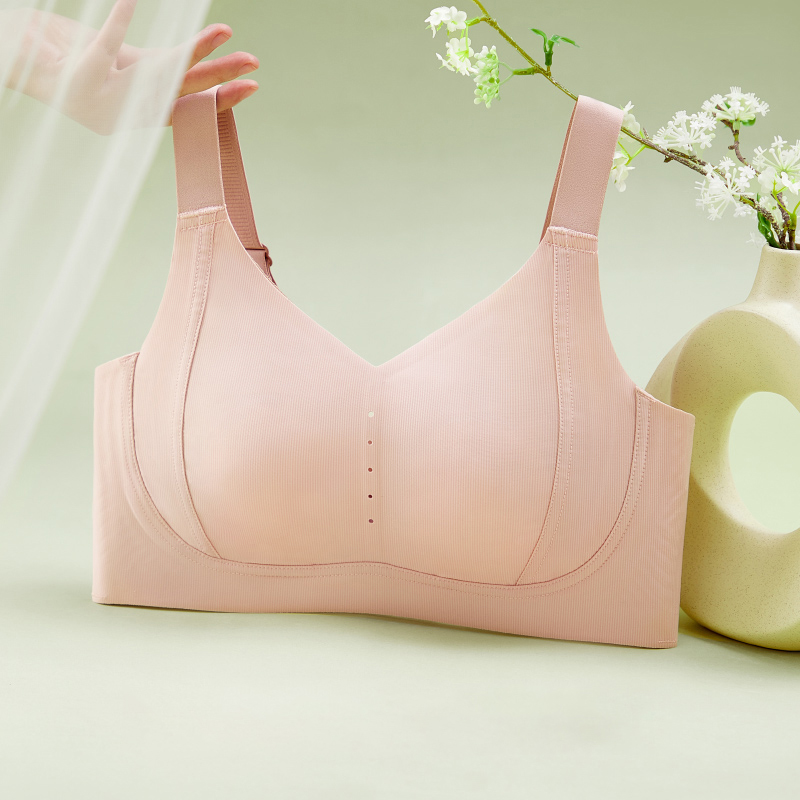 Big Breasts Show Small Rabbit Ear Cup Underwear Women's Breathable Full Cup Upper Support Anti-Sagging Thin Bra
