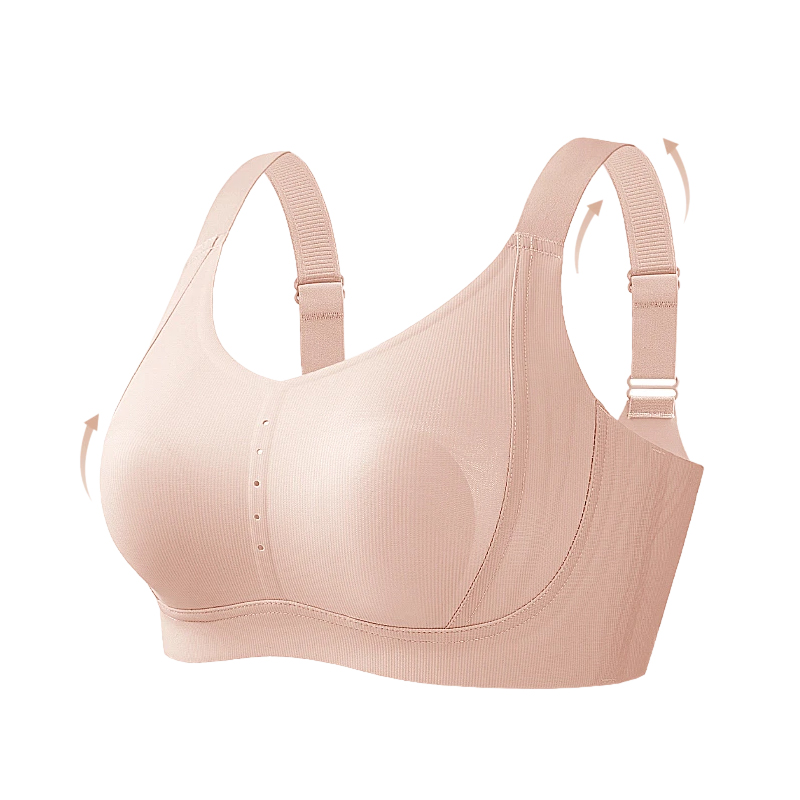 Big Breasts Show Small Rabbit Ear Cup Underwear Women's Breathable Full Cup Upper Support Anti-Sagging Thin Bra