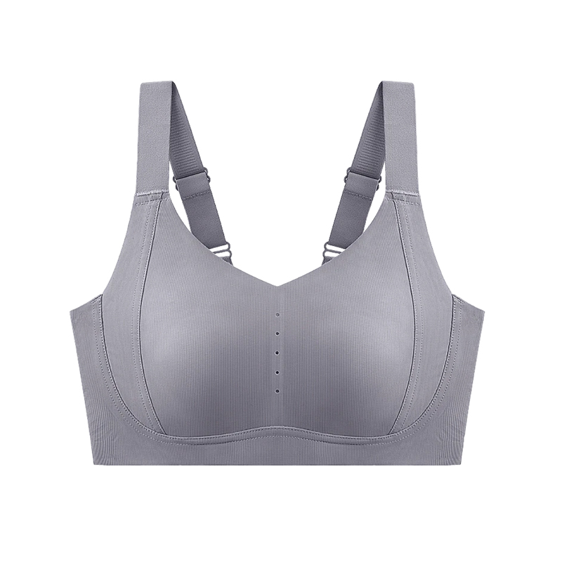 Big Breasts Show Small Rabbit Ear Cup Underwear Women's Breathable Full Cup Upper Support Anti-Sagging Thin Bra