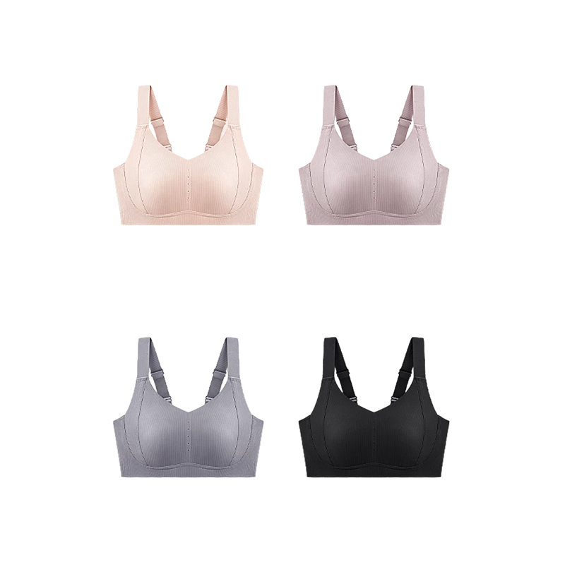 Big Breasts Show Small Rabbit Ear Cup Underwear Women's Breathable Full Cup Upper Support Anti-Sagging Thin Bra