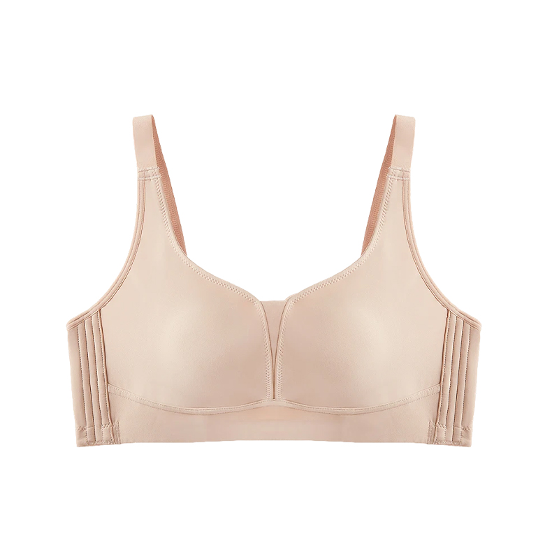 Full Cup Large Size Underwear For Women With Large Breasts, Small Size, Ultra-Flat, No Steel Ring, Seamless, Side Breast Collection, Anti-Sagging Bra