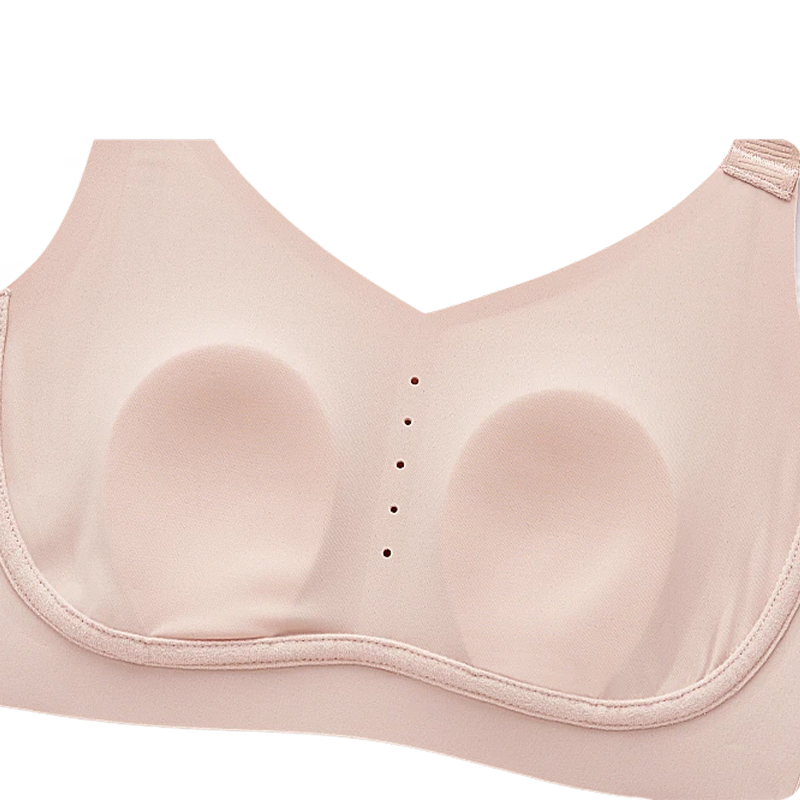 Big Breasts Show Small Rabbit Ear Cup Underwear Women's Breathable Full Cup Upper Support Anti-Sagging Thin Bra
