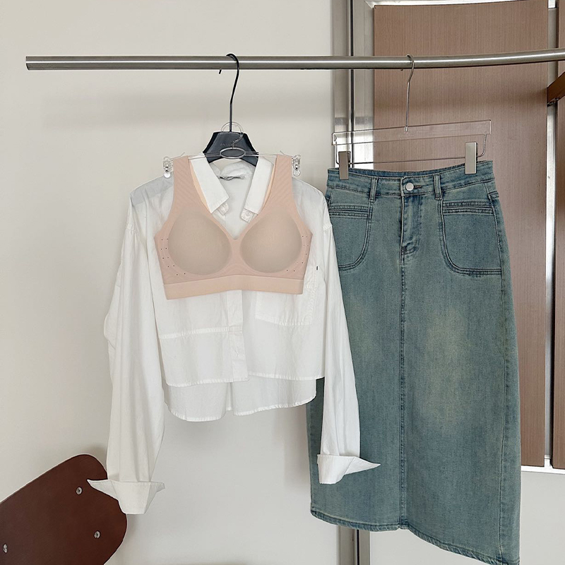 Milk Leather Bra. Sports Vest