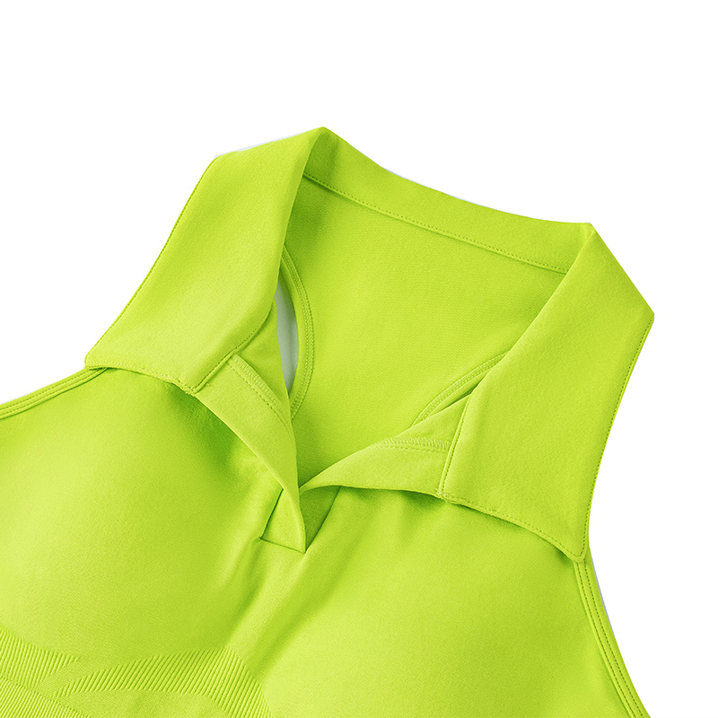 Tennis Fitness Badminton Sports Vest With Chest Pad Polo Collar Sleeveless Stand Collar Underwear