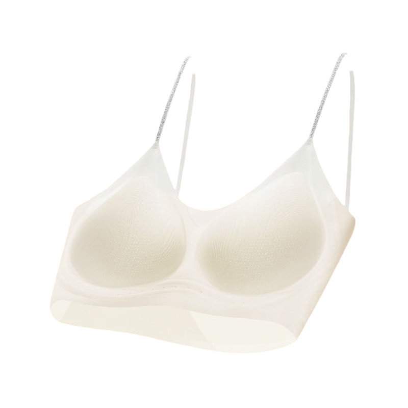 Ultra-Thin Silver Thread Spaghetti Straps Scented Cool Underwear Size Bra Thin Summer